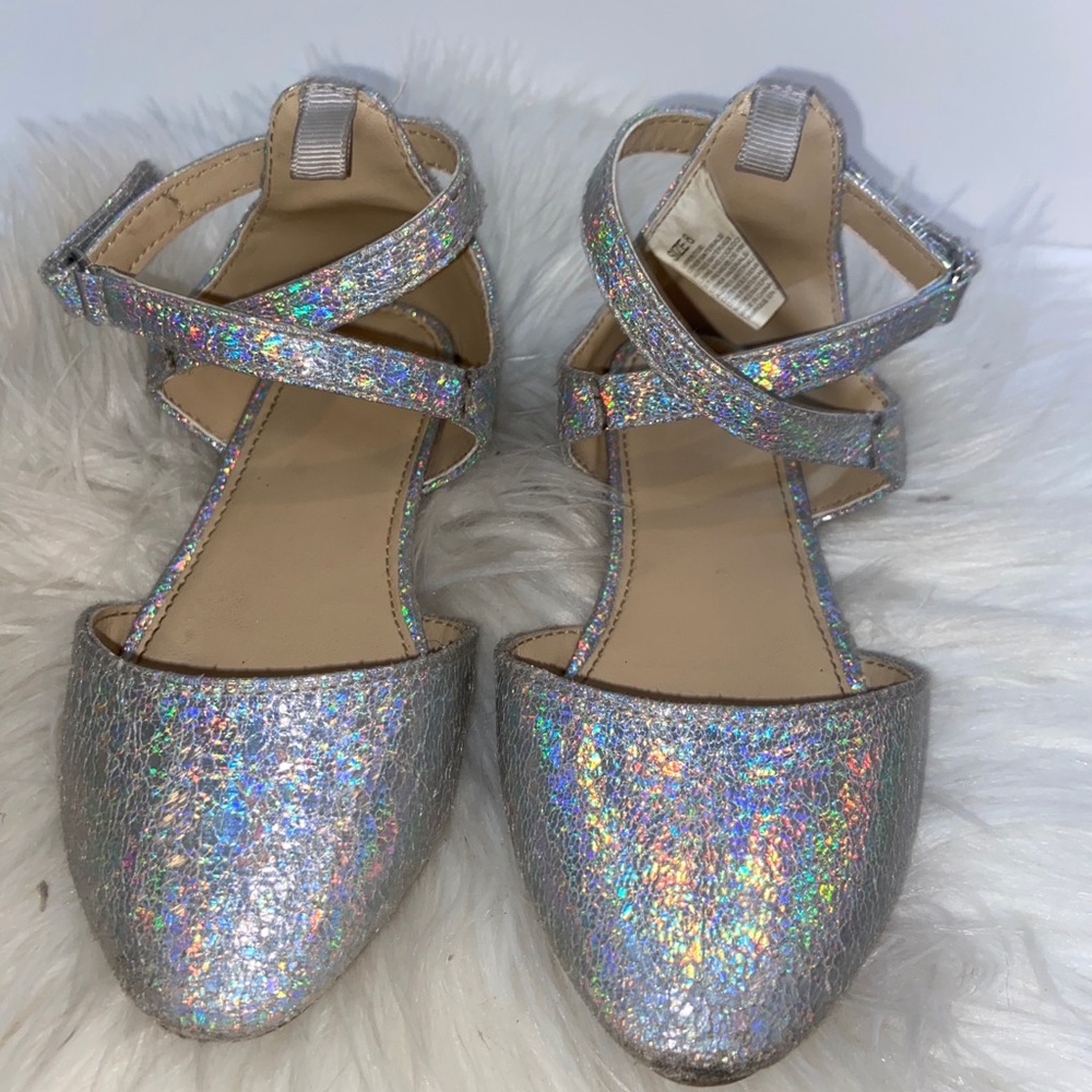 Iridescent shoes.